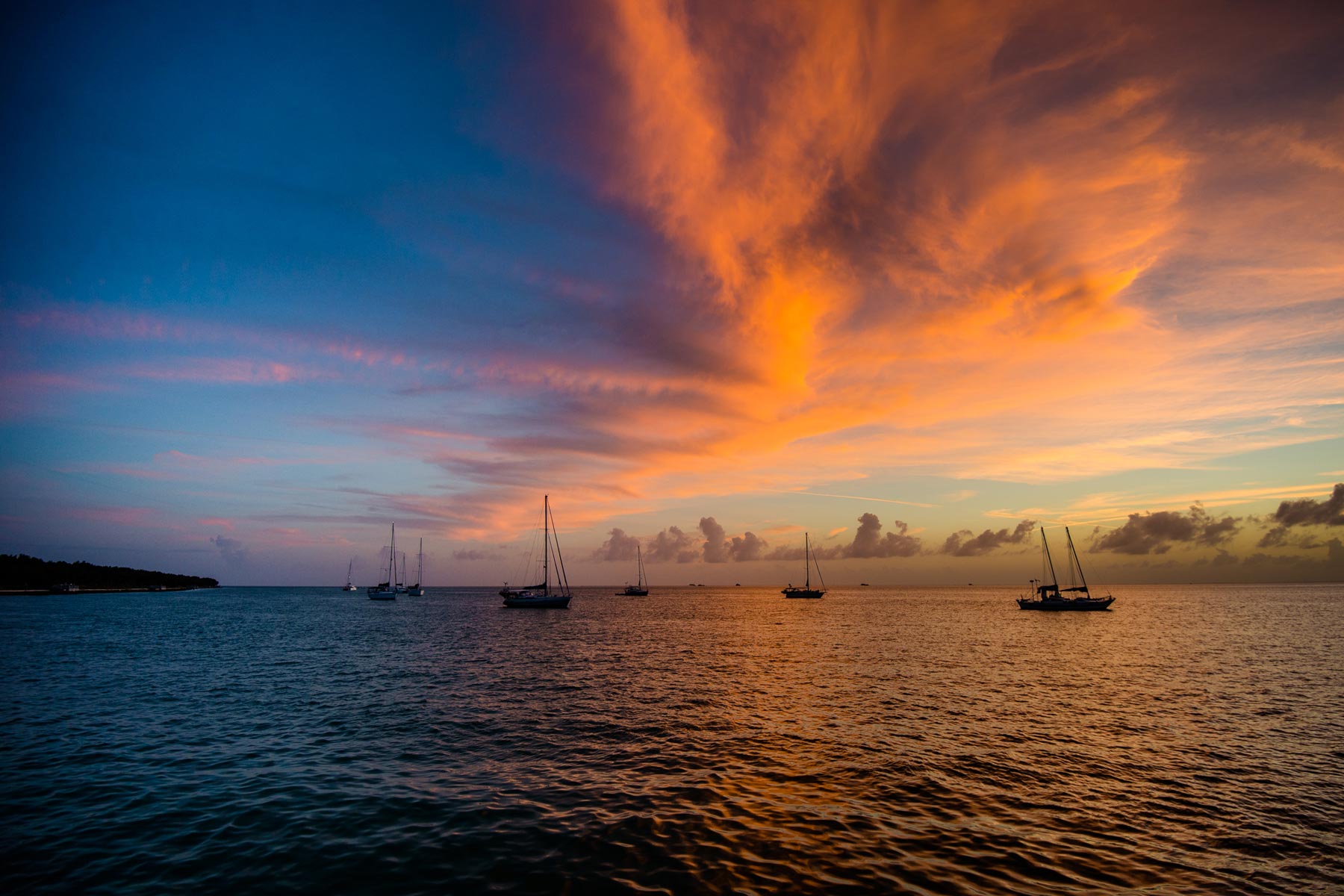 Sailboat Sunset Sunset in Miami, FL